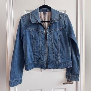 GAP Vintage Y2k Stretch Denim Zippered Jacket Size Large